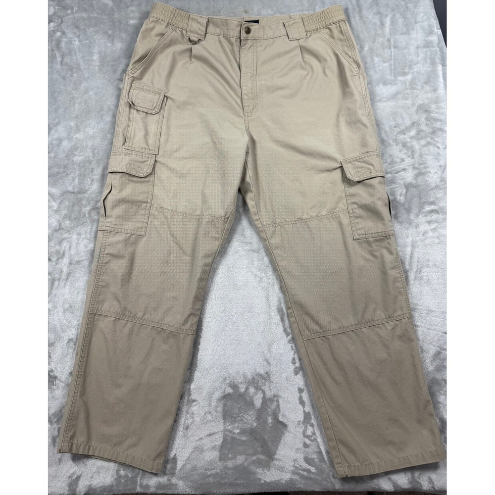 5.11 Tactical Series Mens 38x30 Khaki Cotton Canvas Cargo Pants 74251 Tan